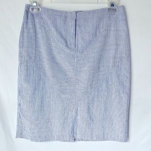 J. McLaughlin Seersucker Pencil Skirt Size 0